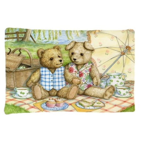 Jensendistributionservices Summertime Teddy Bears Picnic Fabric Standard Pillowcase MI252944